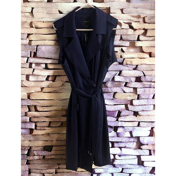 NWT Lane Bryant Size 18 / 20 Woman's Navy Blue Sleeveless Dress Pockets - Picture 2 of 10